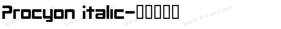 Procyon Italic字体转换